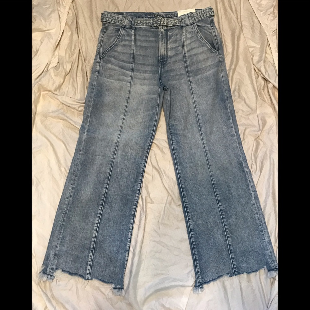 American Eagle Outfitters Light Blue Wide Leg Jeans